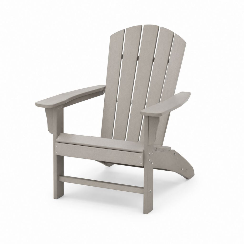 Sedia da giardino Adirondack grigio tortora in HDPE 80 x 85 x 98 cm